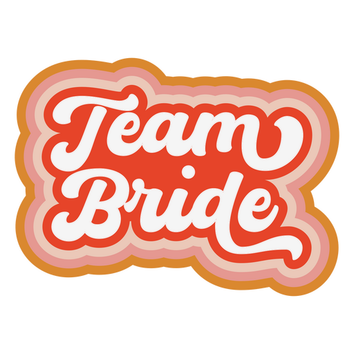 Team bride groovy lettering PNG Design