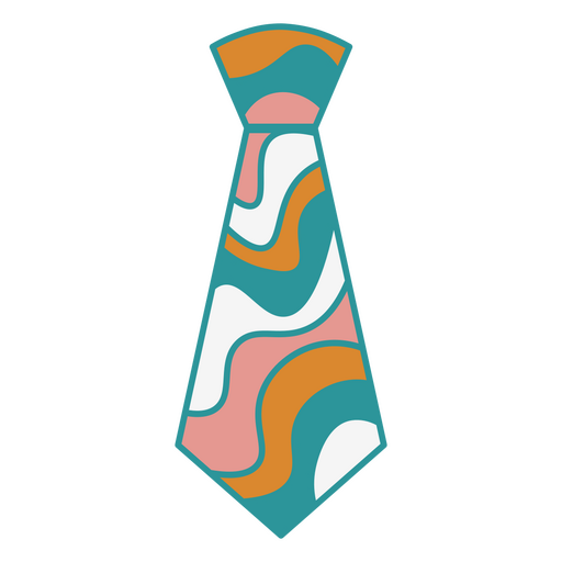 Tie with abstract pattern PNG Design