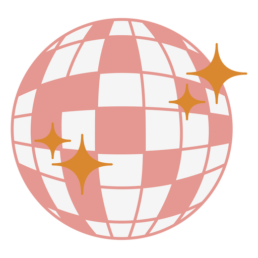 Globo terráqueo rosa y blanco Diseño PNG