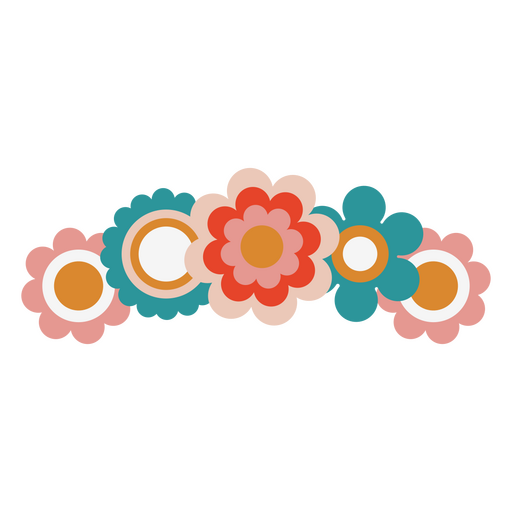 Colorful flower belt PNG Design