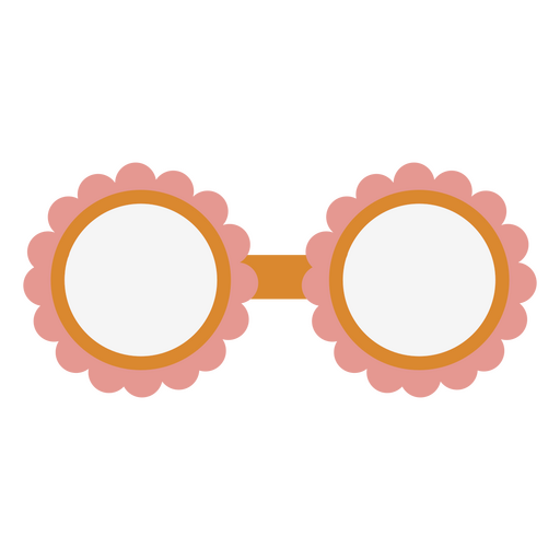 Rosafarbene Brille mit Blumenmuster PNG-Design