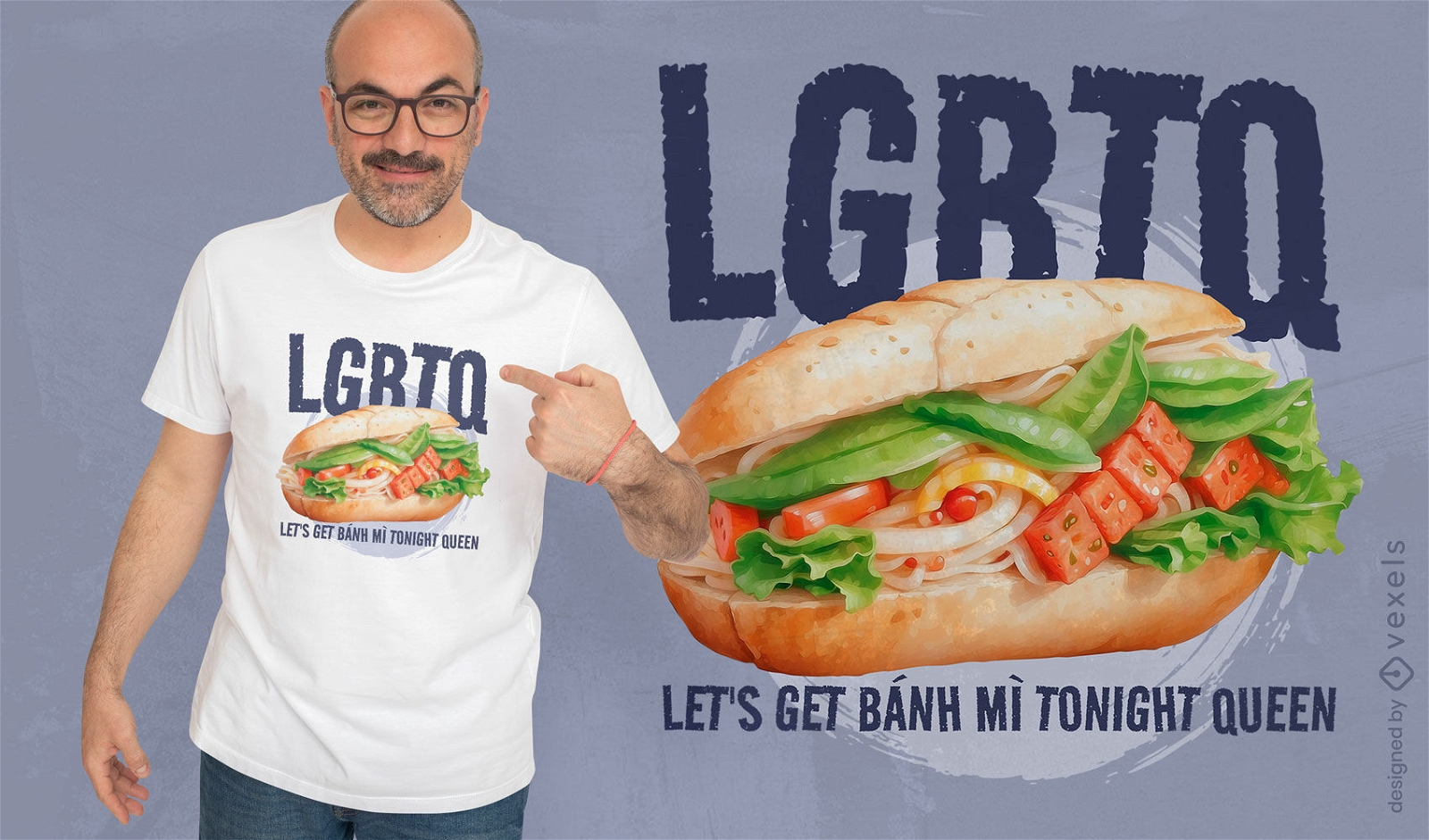 Diseño de camiseta con cita temática LGBTQ.