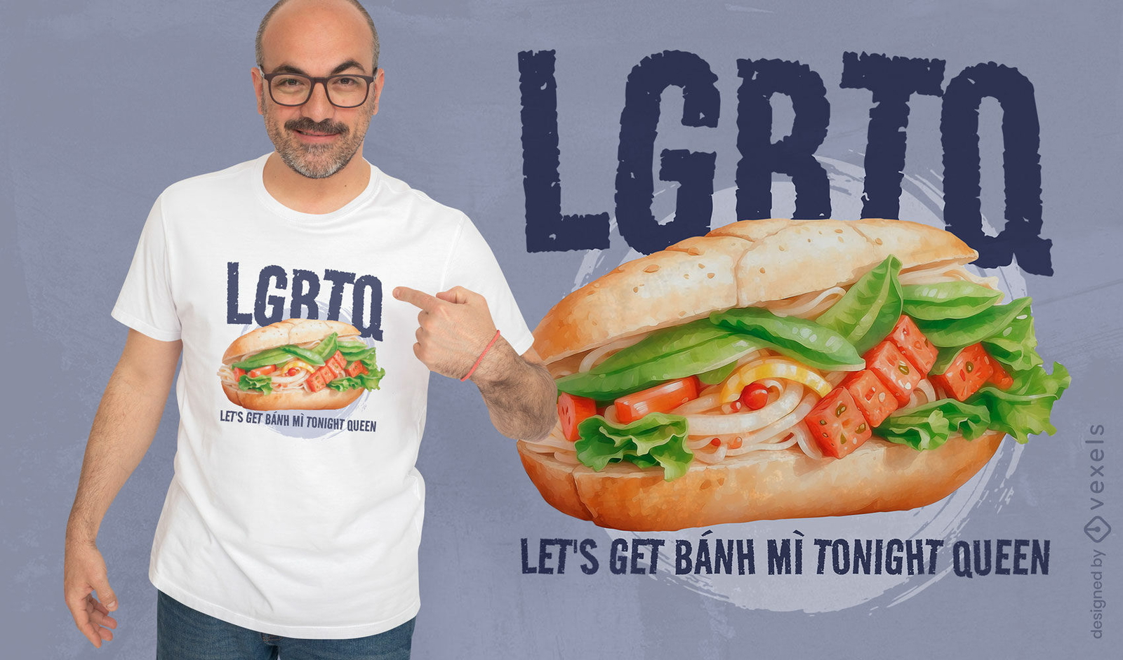 Diseño de camiseta con cita temática LGBTQ.