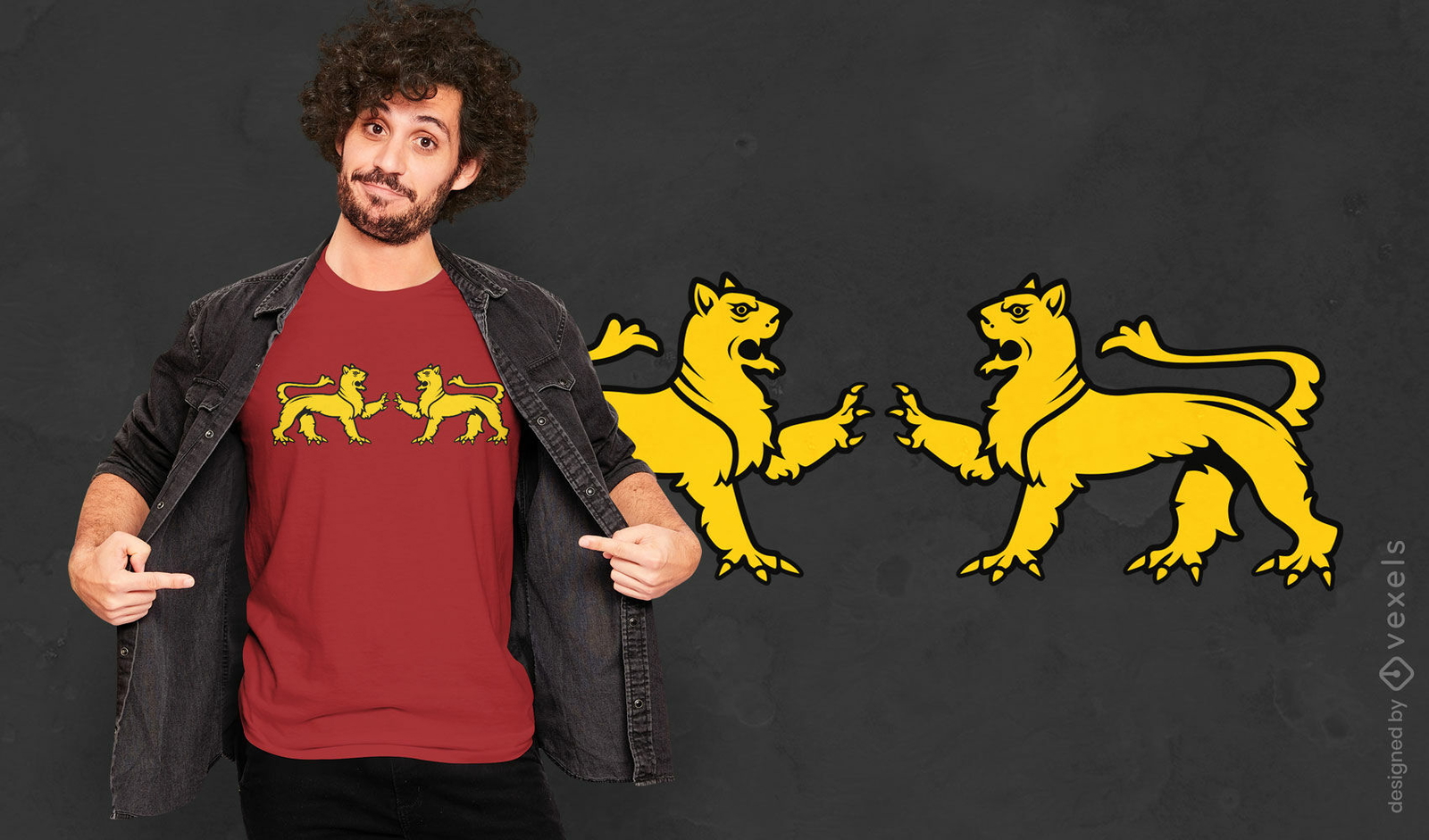 Diseño de camiseta de leopardos.