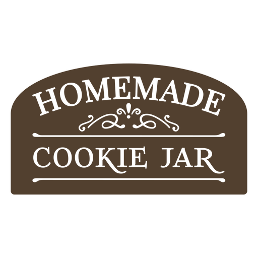 Encantador diseño de letrero de tarro de galletas casero Diseño PNG