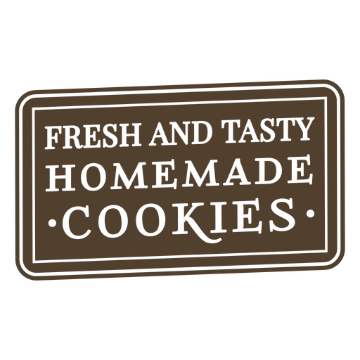 Frisches und leckeres Design für hausgemachte Kekse PNG-Design