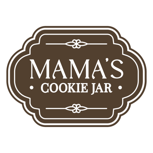 Charming vintage cookie jar label design PNG Design
