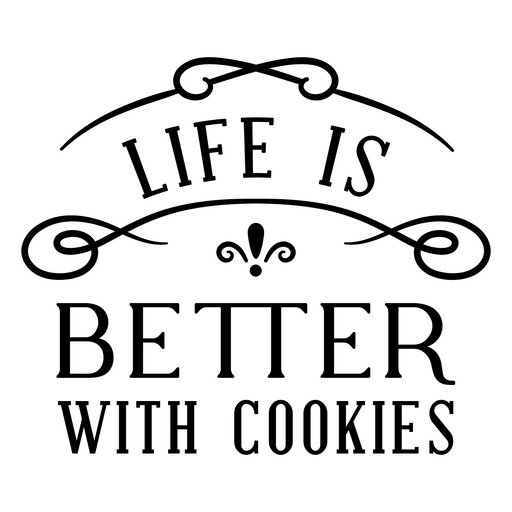 Uma vida encantadora é melhor com design de citação de biscoitos Desenho PNG