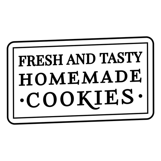 Design charmoso de placa para biscoitos caseiros Desenho PNG