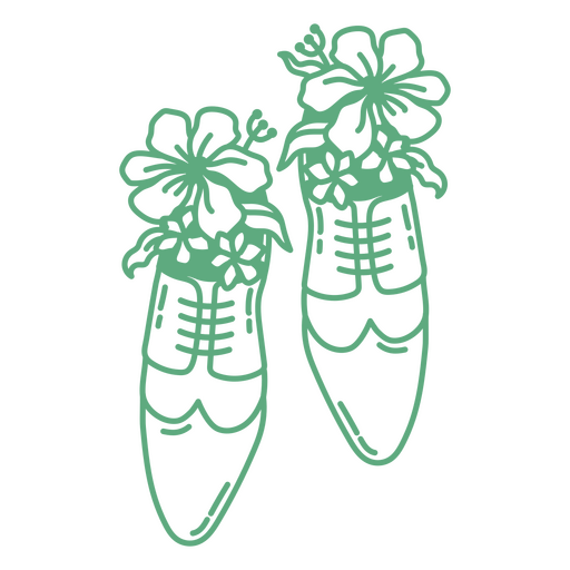 Flower shoes PNG Design