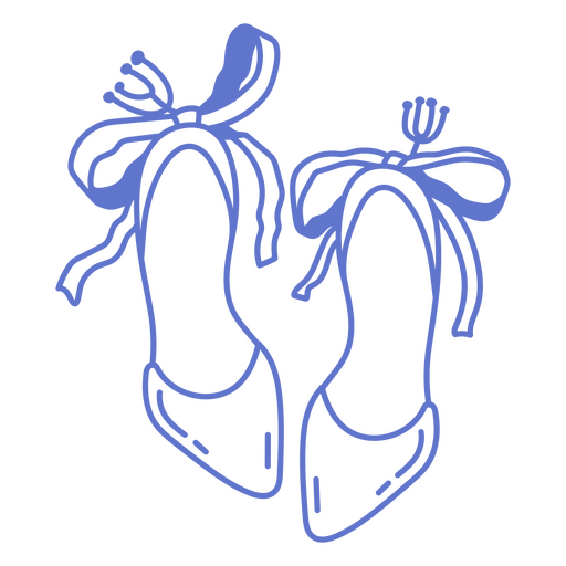 Elegante Ballett-Flachbild-Illustration mit Schleifen PNG-Design