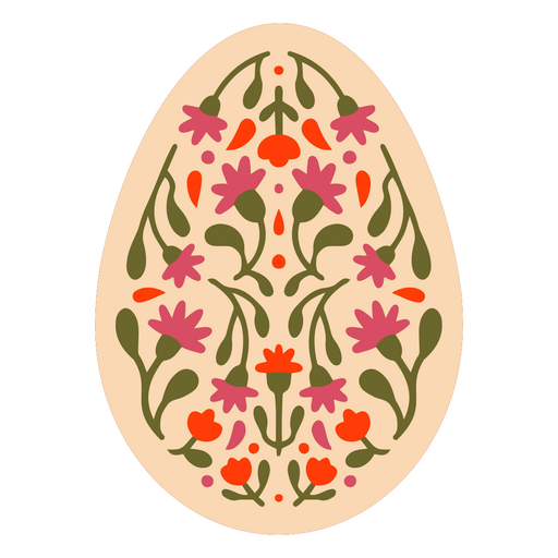 Ei mit Blumenmuster PNG-Design