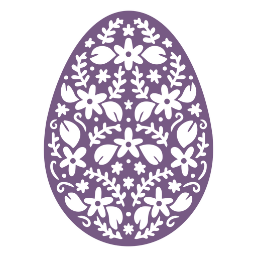 Decoración de huevo morado Diseño PNG