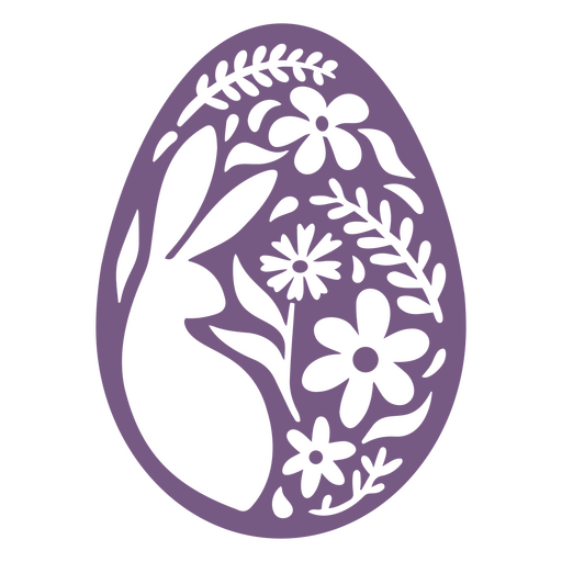 Purple egg decoration cut out design PNG Design