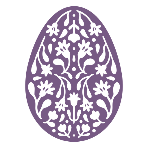 Purple decorative egg PNG Design