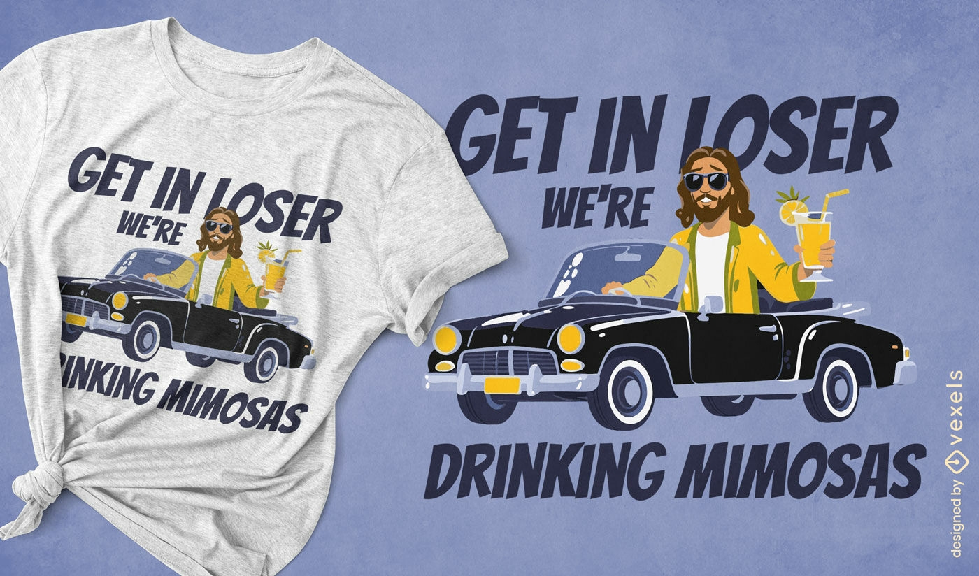 Humorous Jesus mimosa t-shirt design
