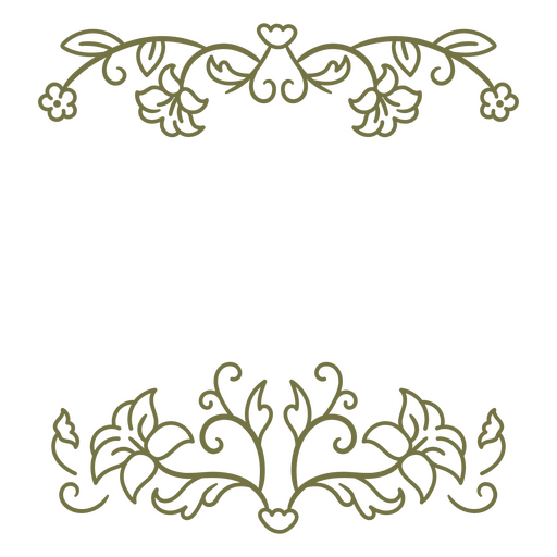 Stylish botanical swirl decorative design for backgrounds PNG Design