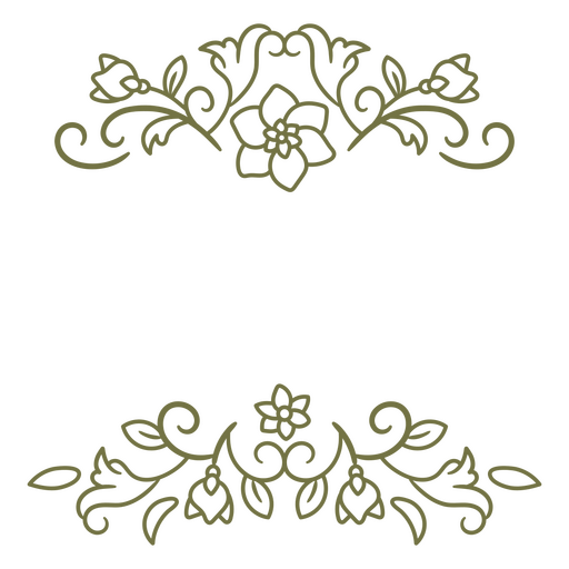 Moldura decorativa ornamentada Desenho PNG