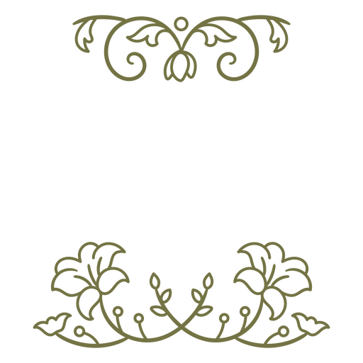 Ornate green leaf decoration PNG Design