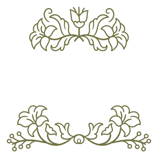 Two decorative ornaments PNG Design
