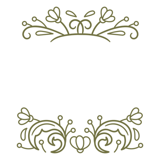 Design de padrão de videira ornamental vintage Desenho PNG