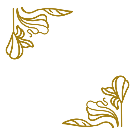 Goldene Blattdekorationen PNG-Design
