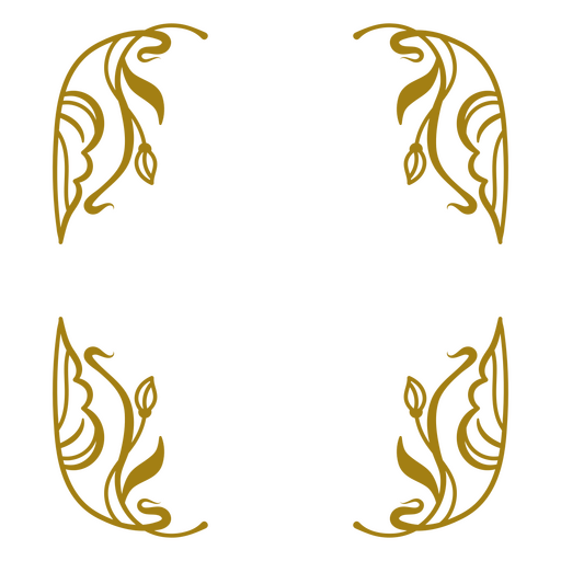 Desenhos decorativos dourados Desenho PNG