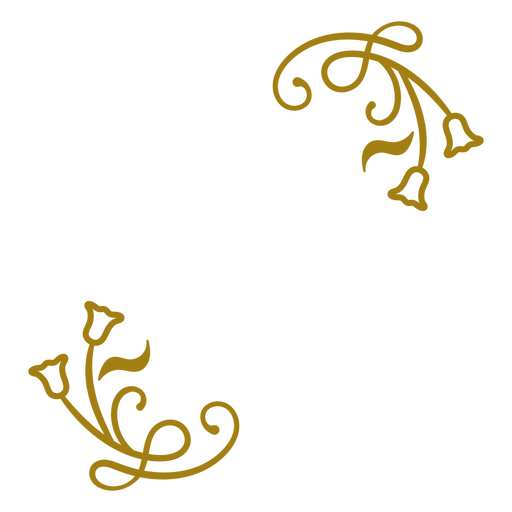 Elegant floral corner accents design PNG Design