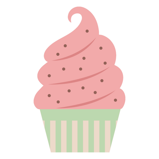 Cupcake rosa com cobertura rosa Desenho PNG
