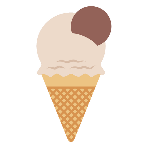 Vanilla ice cream cone PNG Design