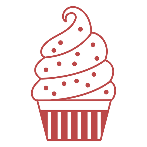 Cupcake de chocolate com granulado Desenho PNG