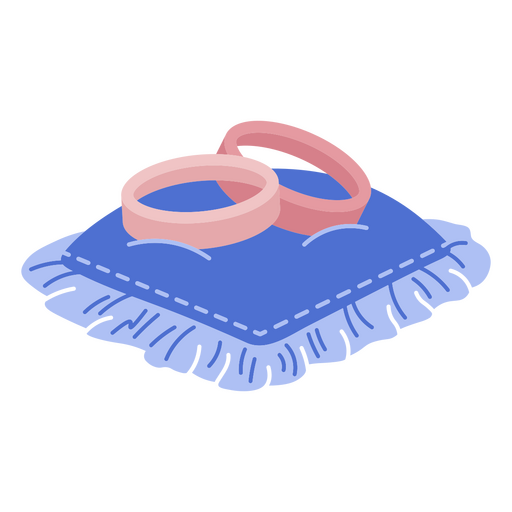 Anéis em uma toalha Desenho PNG