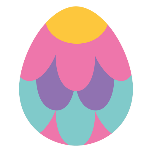 Diseño de huevo con estampado colorido Diseño PNG