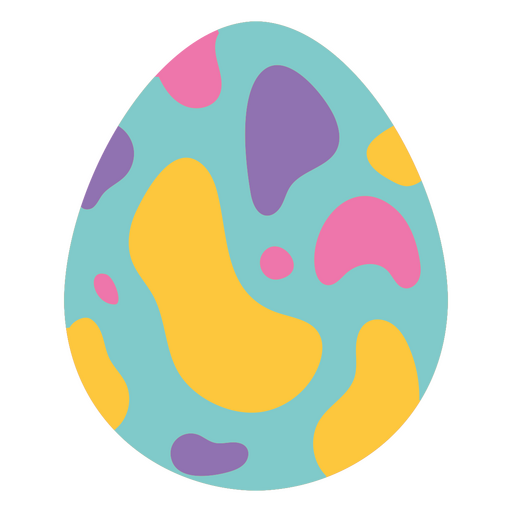 Colorful abstract egg design PNG Design