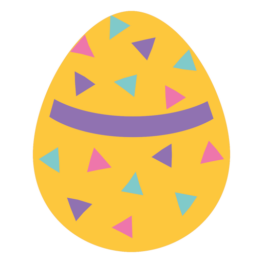 Verspieltes Osterei-Design mit farbenfrohen geometrischen Mustern PNG-Design