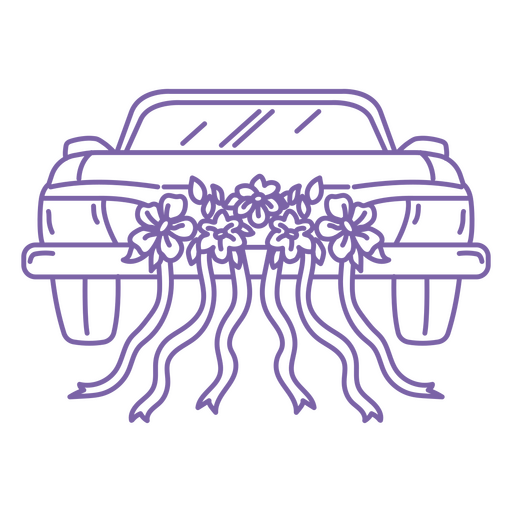 Purple flower car decoration PNG Design