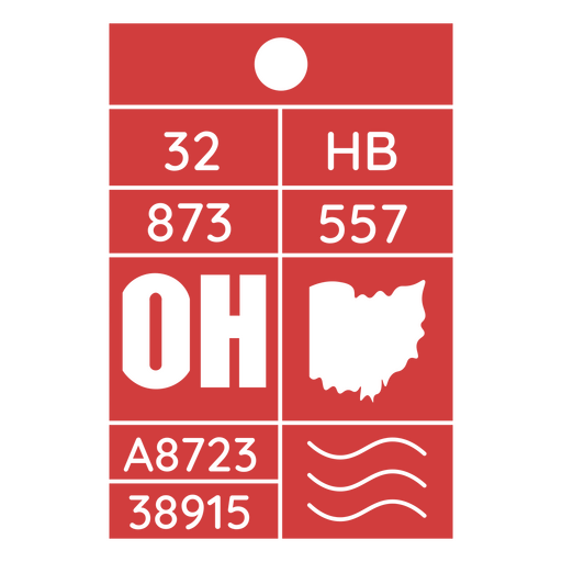 Ohio license plate PNG Design