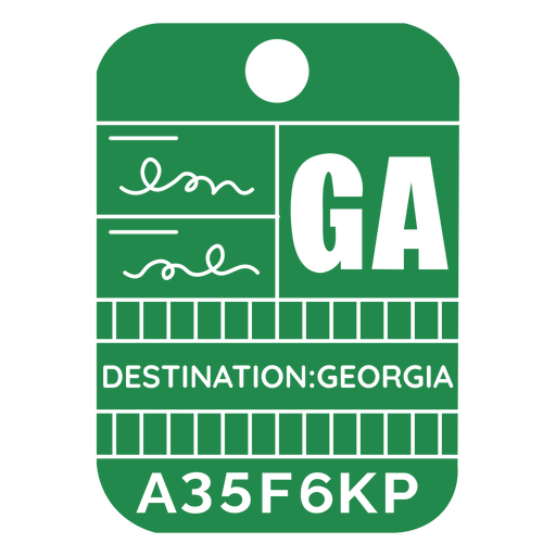 Reiseanhänger-Design für das Reiseziel Georgia PNG-Design