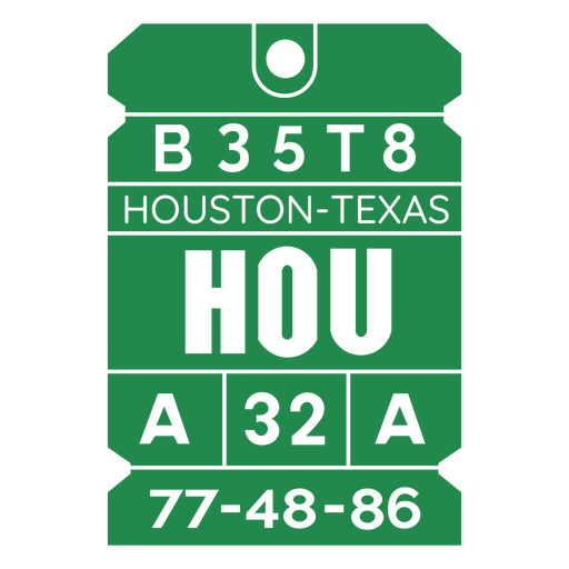 Houston tx license plate PNG Design