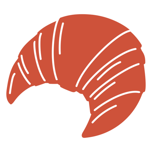 Croissant cortado Desenho PNG