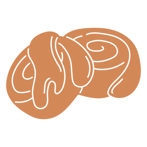 Cinnamon rolls cut out design  PNG Design