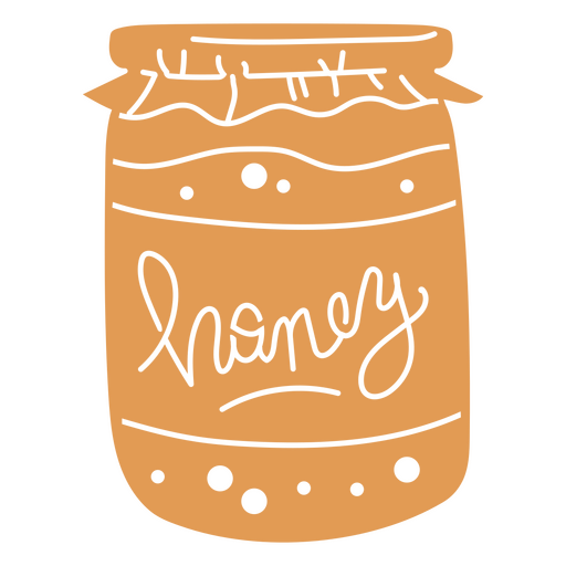 Diseño divertido de tarro de miel Diseño PNG