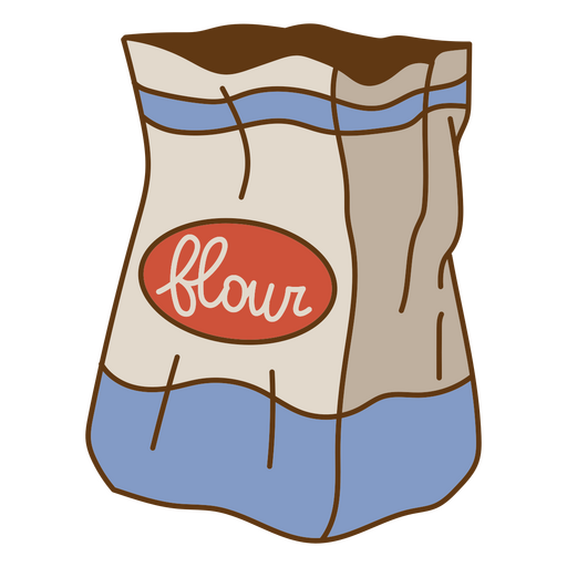 Open flour bag design PNG Design