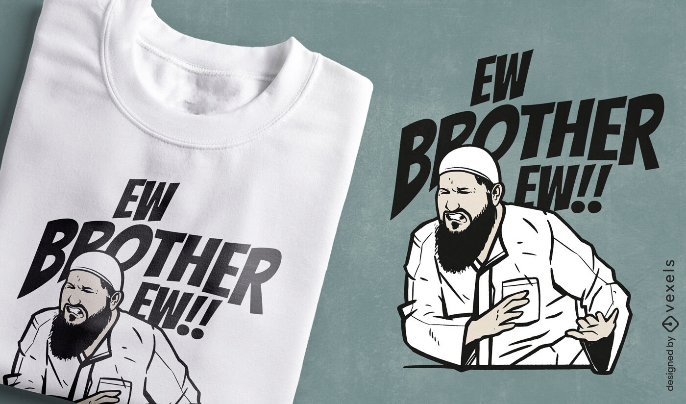 Diseño de camiseta con cita de disgusto humorístico.