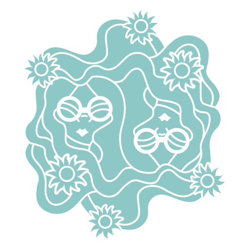 Ilustración con un estilo veraniego Diseño PNG