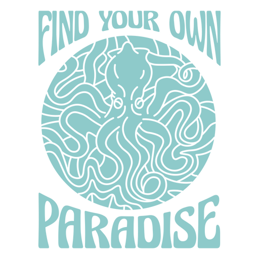 Whimsical octopus paradise design PNG Design