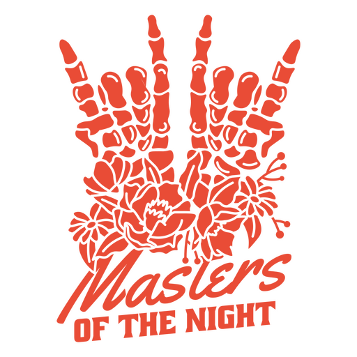 Creative skeleton hand design with floral elements PNG Design