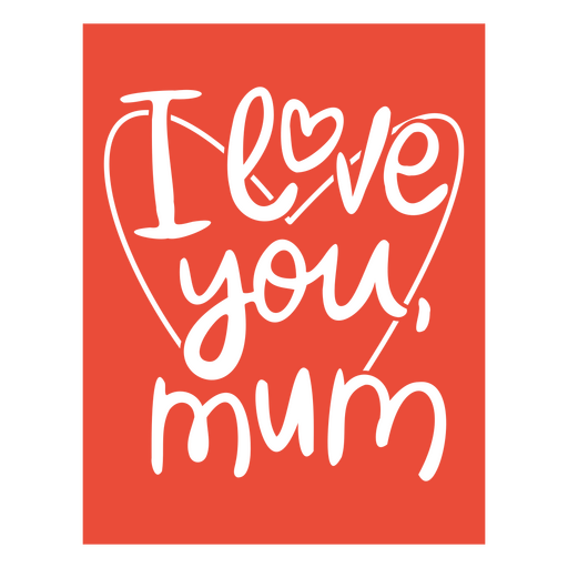 Frase de amor sincera para a mãe Desenho PNG