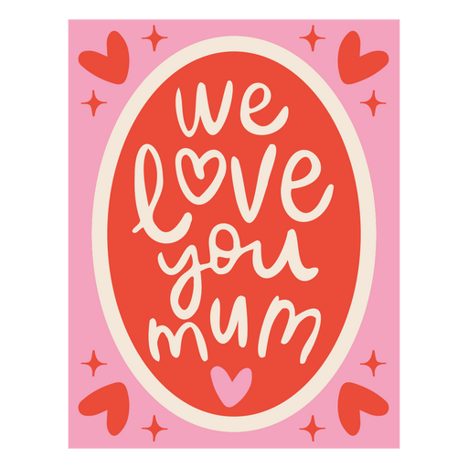 Mensagem de amor carinhosa para a mãe Desenho PNG