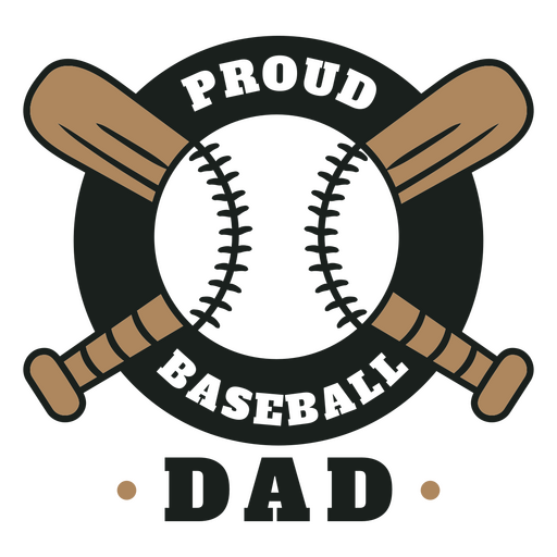 Diseño de camiseta de papá de béisbol orgulloso. Diseño PNG